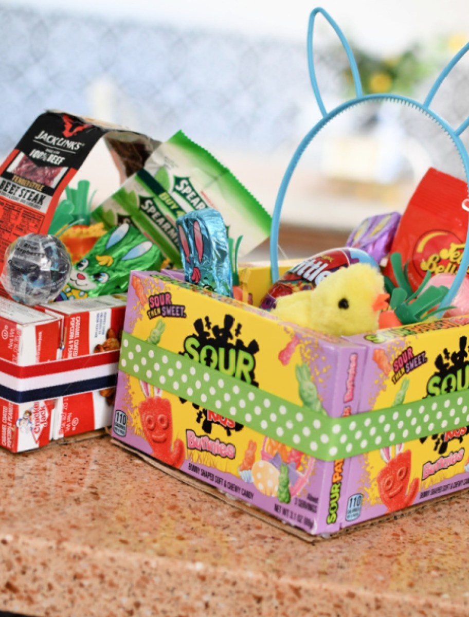 Use Dollar Tree Supplies to Make DIY Edible Easter Baskets (Great for Teens!)