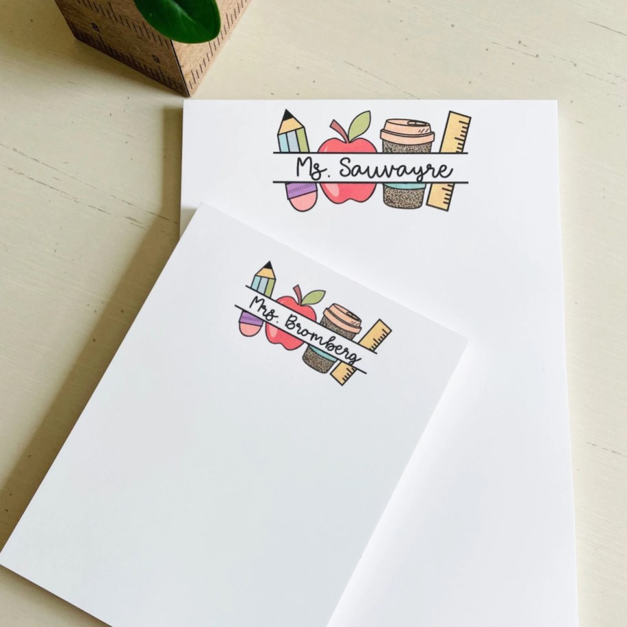 personalized teacher notepads 