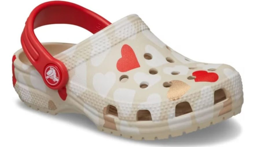 Stock image of Crocs kids heart clogs