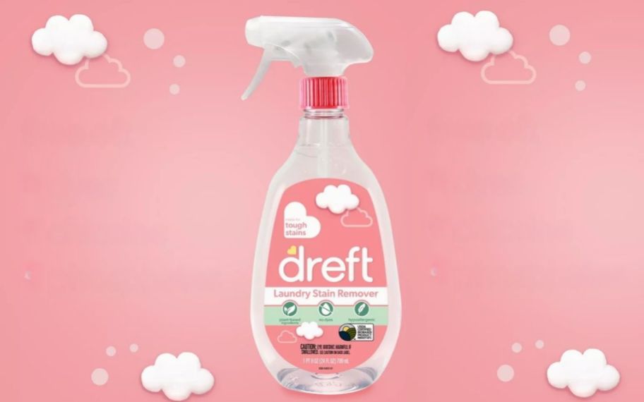 a bottle of dreft stain remover