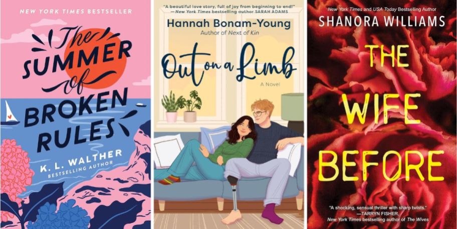 3 book covers stock image